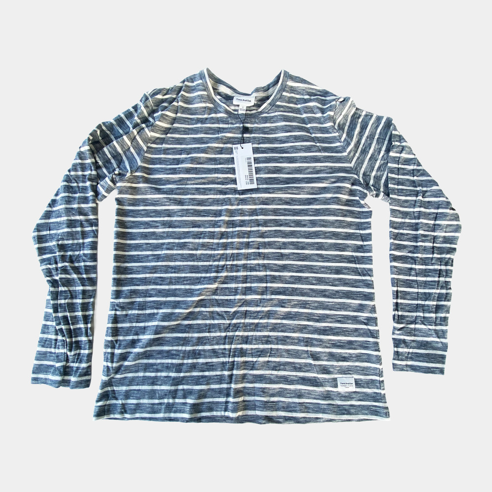 NWT Frank & Oak Men's Striped Long Sleeve Shirt